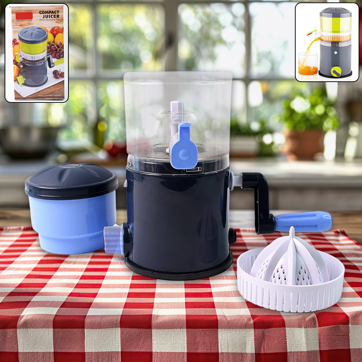 Ritu Hand Operated Compact Manual Juicer (Multicolor  1 Pc) Ritu Hand Operated Compact Manual Juicer (Multicolor  1 Pc)
